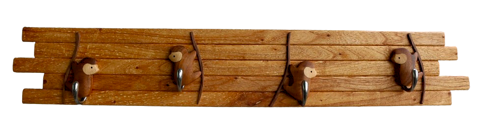 猴子掛衣板4入掛勾展示圖